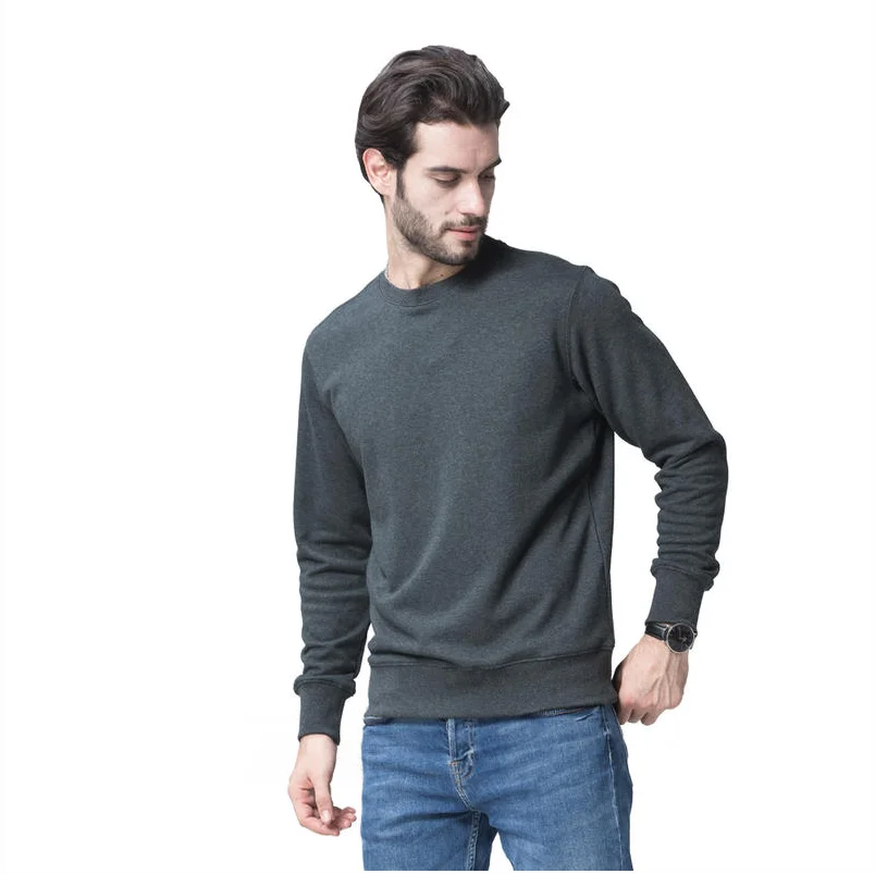 MYTEE Spring And Autumn New Men's Fashion Brand Sweater Group Logo Custom Embroidery Printing Classic Solid Color Sweatshirt Top
