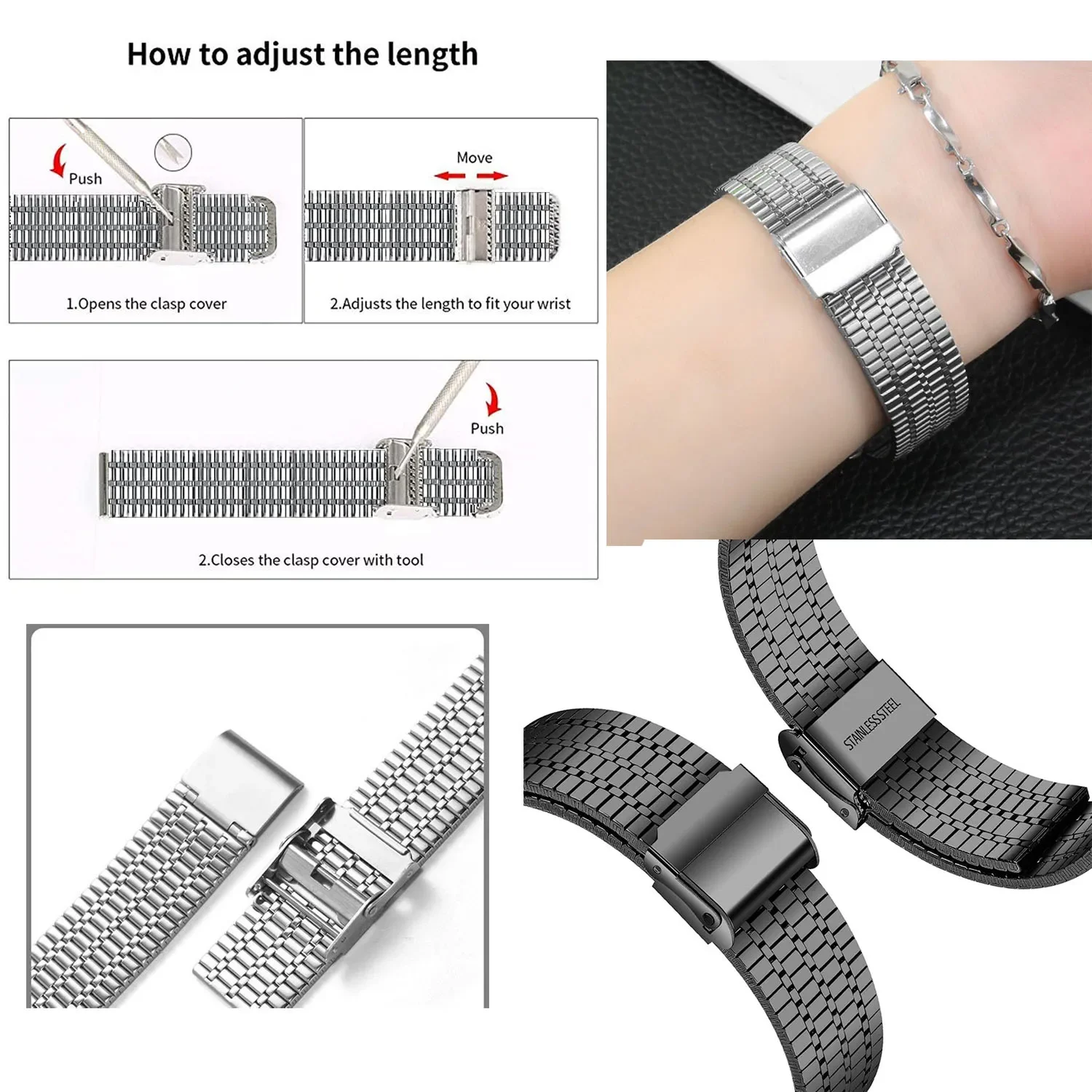 Фото Ремешок из нержавеющей стали без зазоров для Google Pixel Watch 4, 3, 41 мм, 45 мм, металлический браслет для Google Pixel Watch 1, 2, 3, 4, ремешок на запястье №3