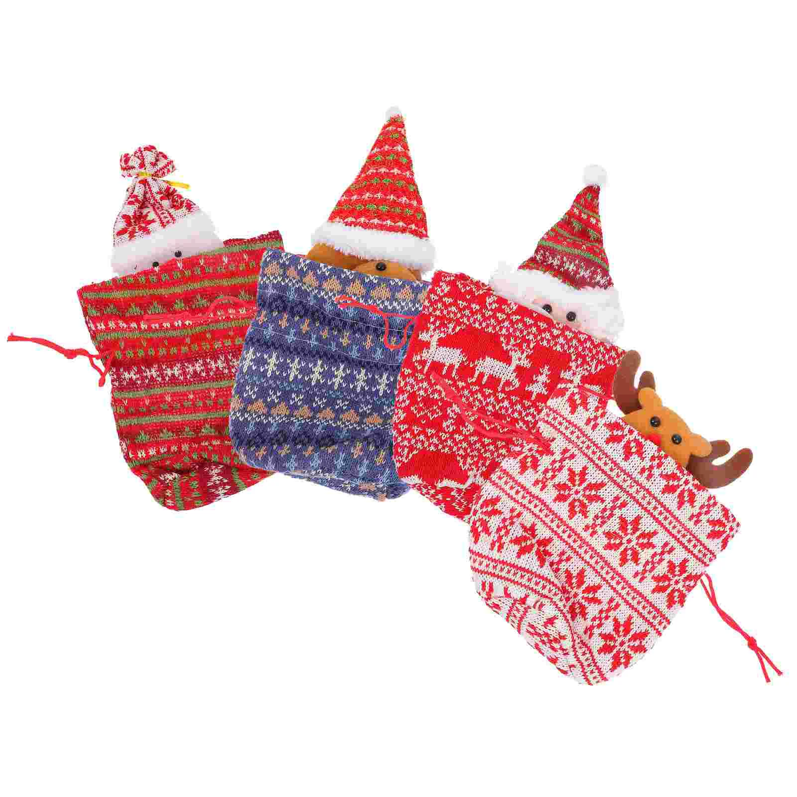 

Christmas Gift Packagingcandy Storage Snack Wrappingoversized Knitting Drawstring Supplies Biscuits Sacks Large Huge