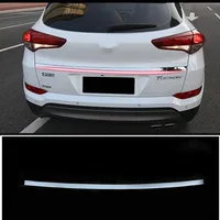 stainless steel Rear door bottom Tailgate frame plate trim lamp 1pcs/set For Hyundai Tucson 2015 2016 2017