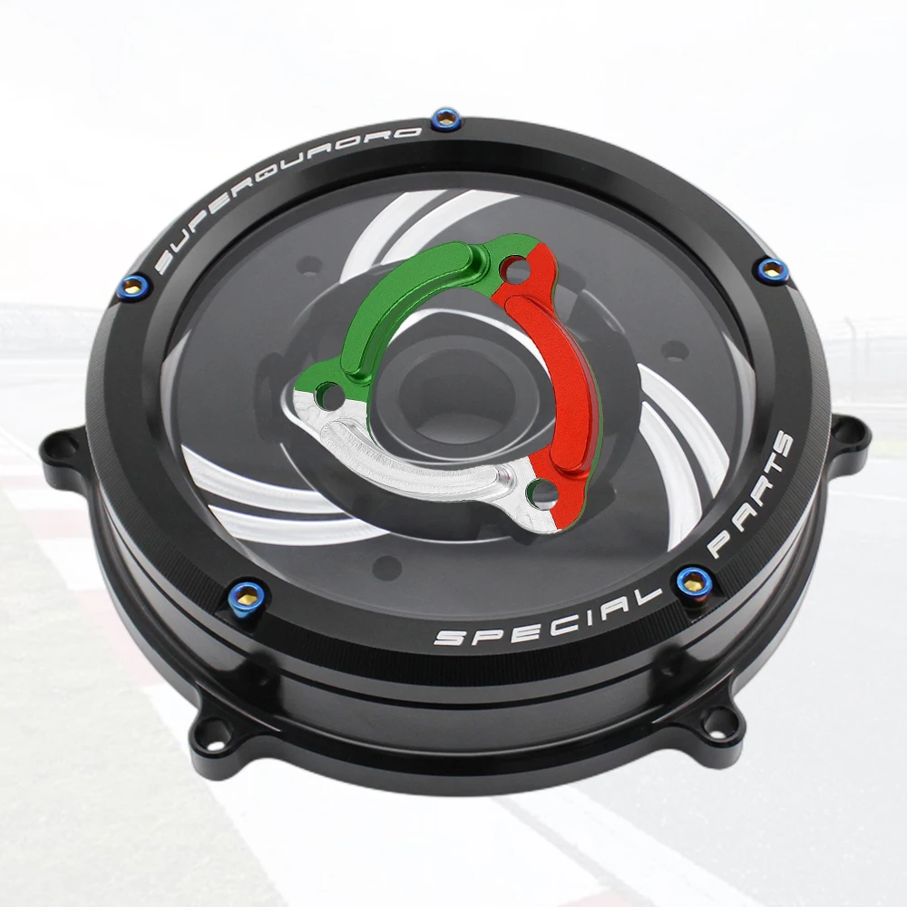 

Прозрачная крышка сцепления двигателя мотоцикла Panigale 959 1199 1299 V2 2020 -2021 для Ducati, водонепроницаемая защита, алюминиевый сплав