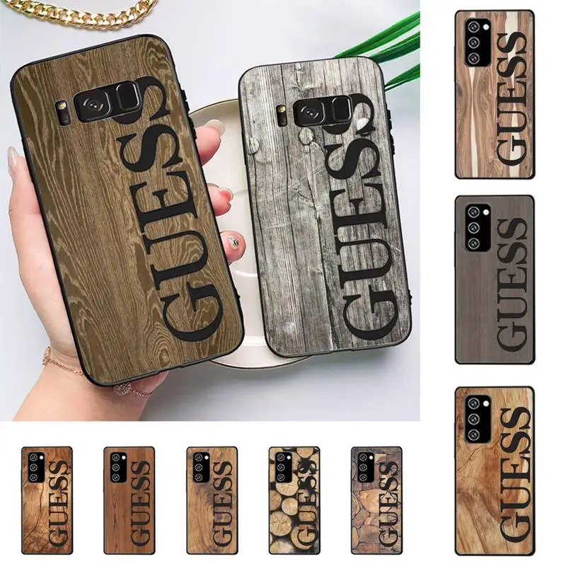 

Luxury brand Guess Wood Grain Phone Case For Samsung Galaxy Note10Pro Note20ultra note20 note10lite M30S