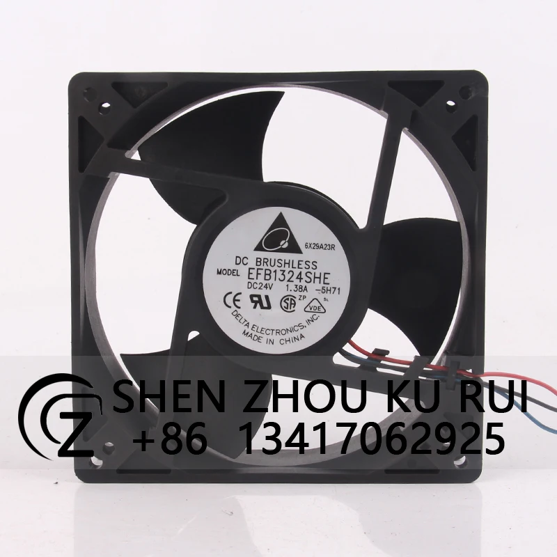 Для охлаждающего вентилятора DELTA EFB1324SHE 12 В 48 в пост. Тока 24 В 12738 а EC AC 127X127X38 12 см большой объем воздуха осевой промышленный центробежный