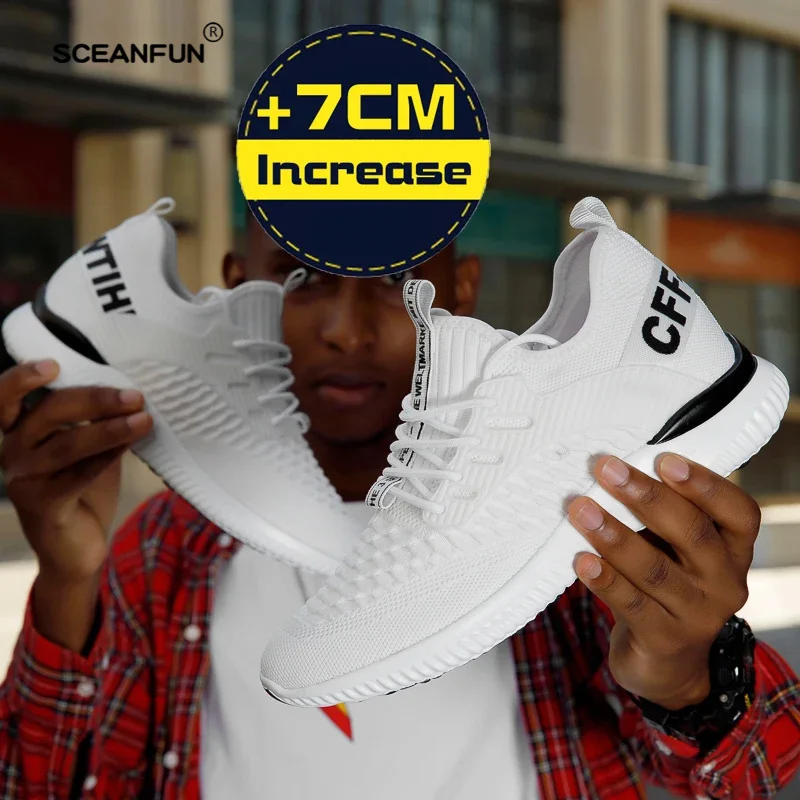 Новинка 2024 года мужские кроссовки с лифтом повседневная обувь увеличивающая