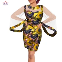 african bazin riche dresses for women 2022 summer office wear elegan evening party formal outfit ladies clothing wy6602