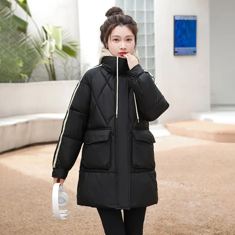 Новинка 2023 женское пуховое пальто из хлопка зимняя куртка женская версия средней