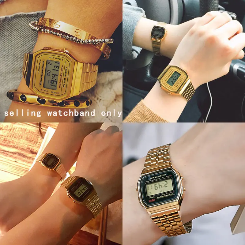 Аксессуары для часов Casio стальной браслет a158 / a159 A168 /a169 /b650 /aq230/ 700 выпуклое