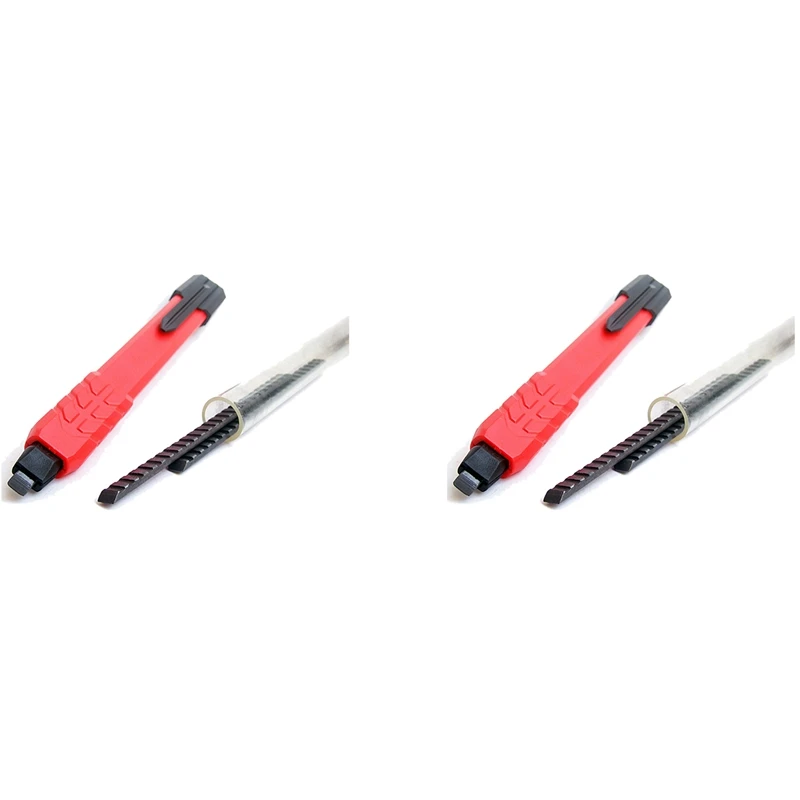 

2X Automatic Woodworking Pen With 4 Refills, Flat Lead, Durable Woodworking Pencil,Carpenter Pencils