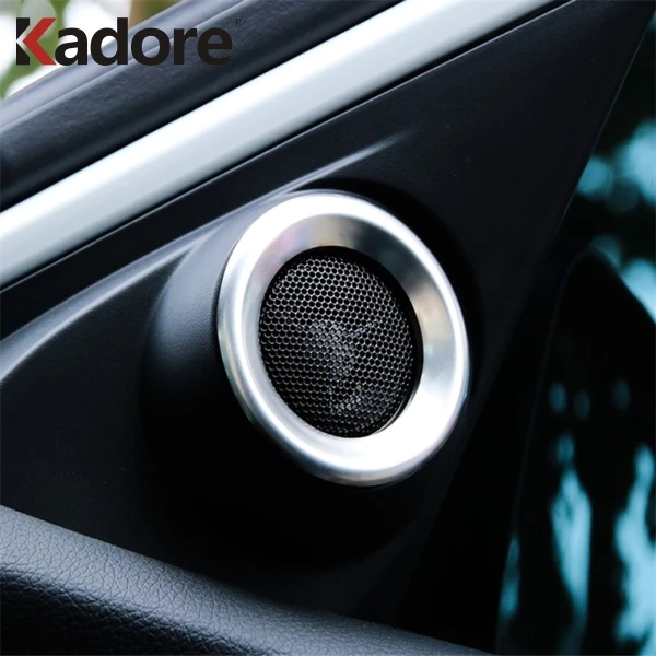 

Для Honda Civic 2016 2017 2018 седан матовый столб двери стерео Динамик крышка отделка воротника кольцо декоративный молдинг объемного