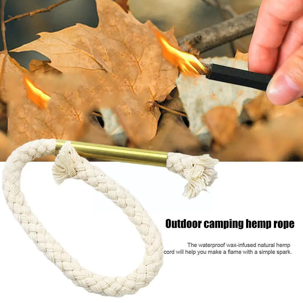 

10 Inches Portable Lighter Rope Cotton Brass Camping Hiking And Outdoor Reliable Field Rope Camping Safe Tool Survival R8H6