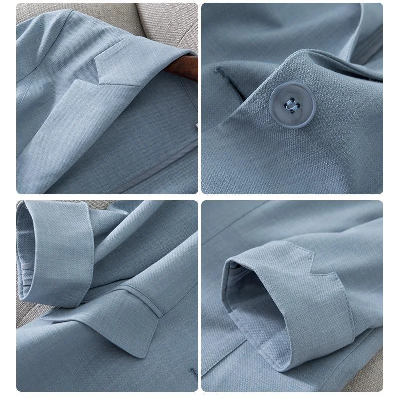 Women Blazer 2023 New Fashion Spring Summer Three-Quarter Sleeve Thin Suits Jacket Ladies Casual Work Blazers Coat Female Tops