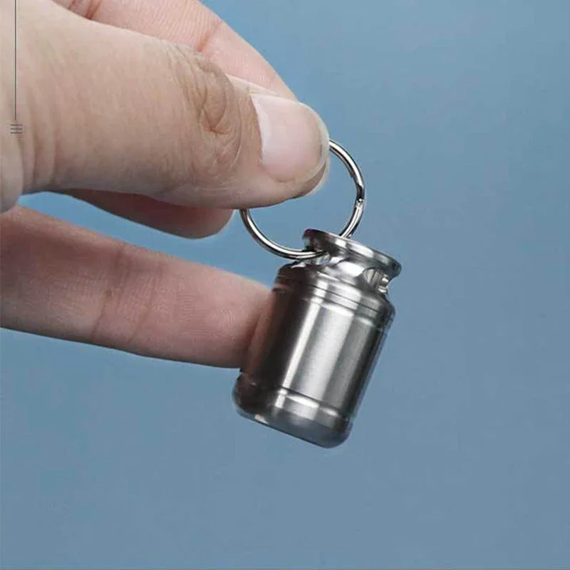 Мини-бутылочка для таблеток из титанового сплава маленькие банки хранения