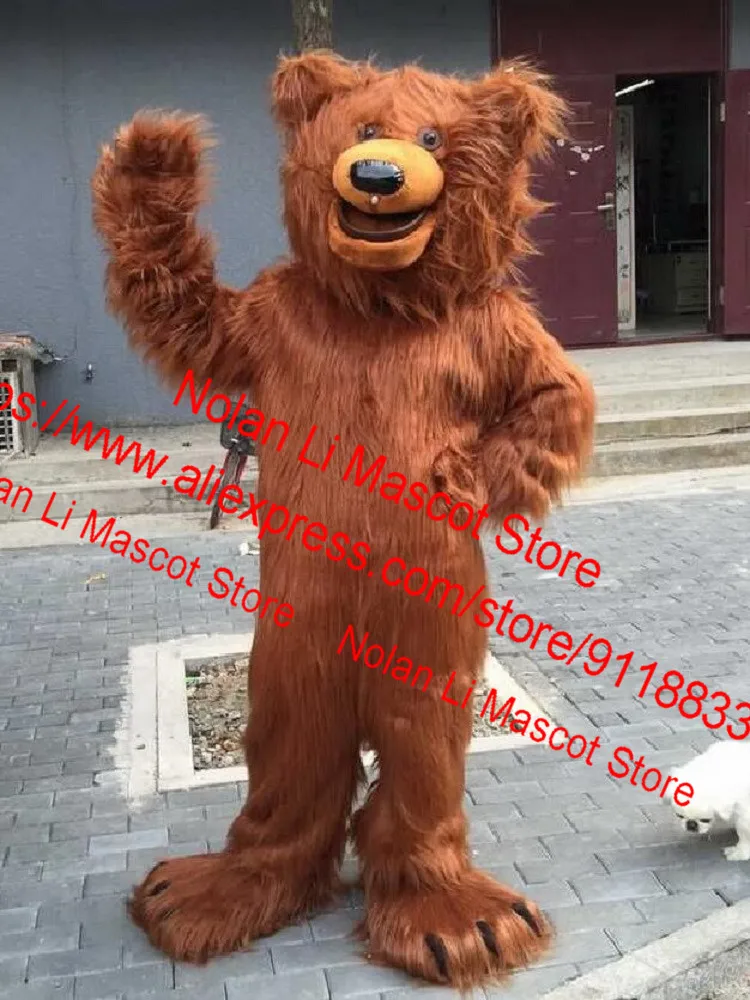 Высококачественный костюм талисмана бурого медведя мультфильм аниме косплей