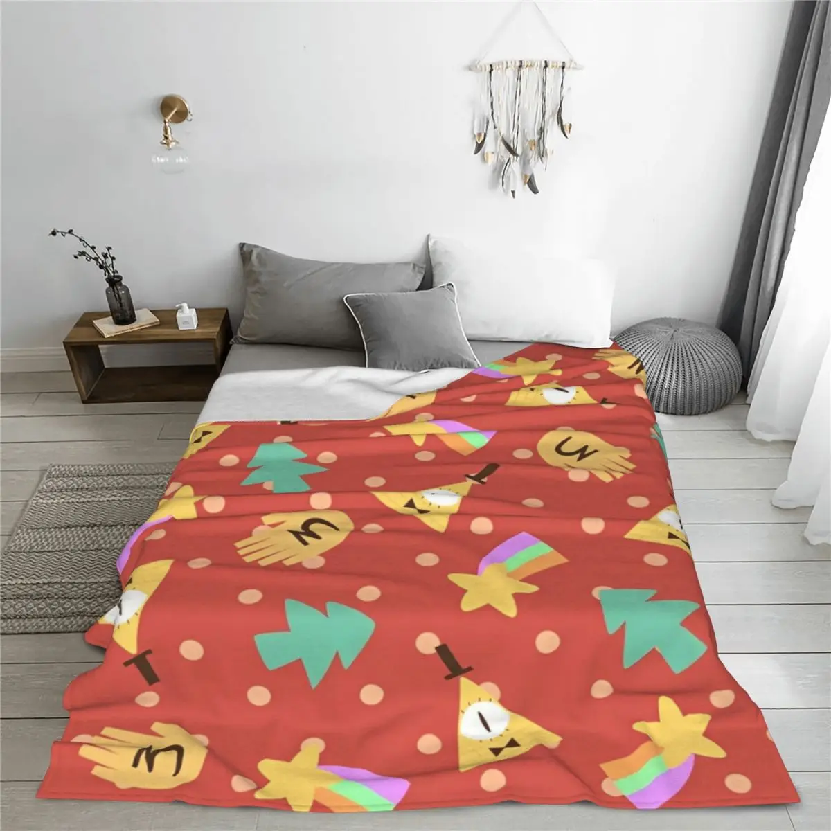 Одеяло Гравити Фолз Билл цитер чехол мультфильм аниме плюшевое покрывало для