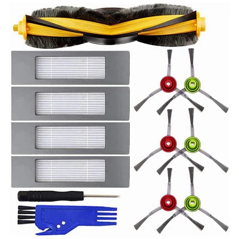 

Roller Brush Filters Side Brushes Kit For Ecovacs Deebot OZMO 920 950 T5 T8 T9 AIVI MAX Yeedi 2 Hybrid Cleaner