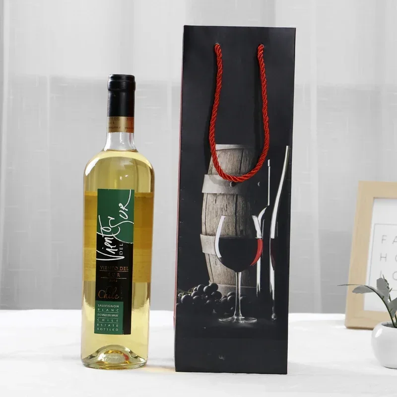 10 шт. картонные пакеты для вина одна двойная бутылка пиво красная веревка ручка