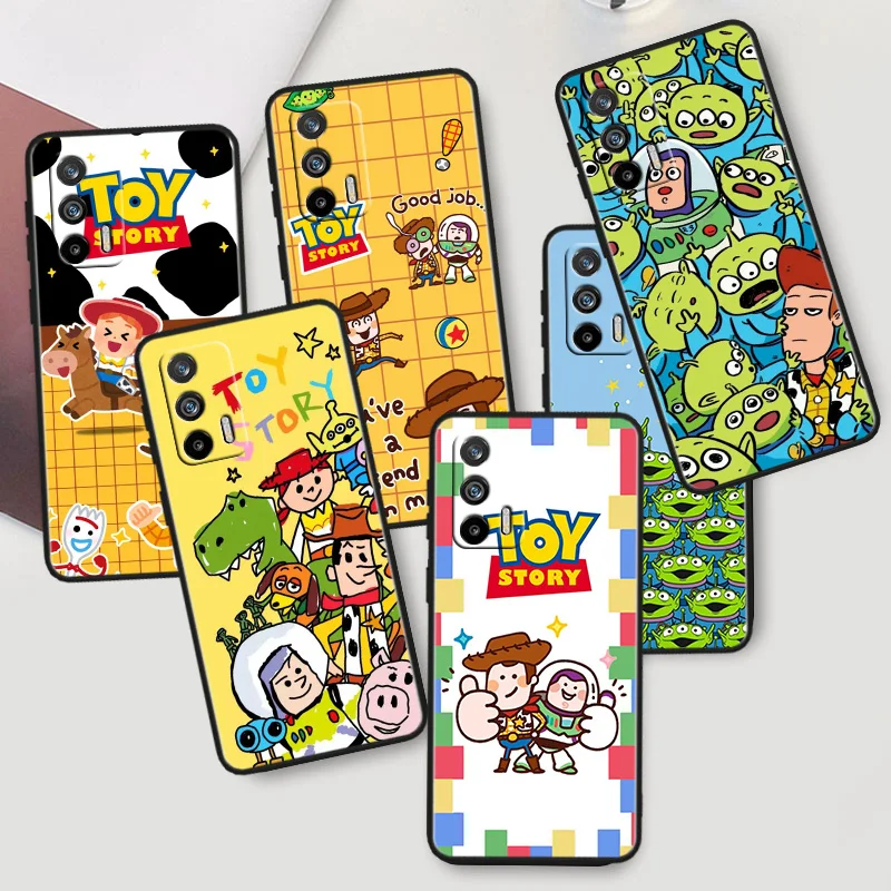 

Toy Story Animation For OPPO Realme X50 X3 X2 GT2 Neo 3T Pro C35 C31 C30S C25S C21Y C15 C11 C3 C2 Black Phone Case