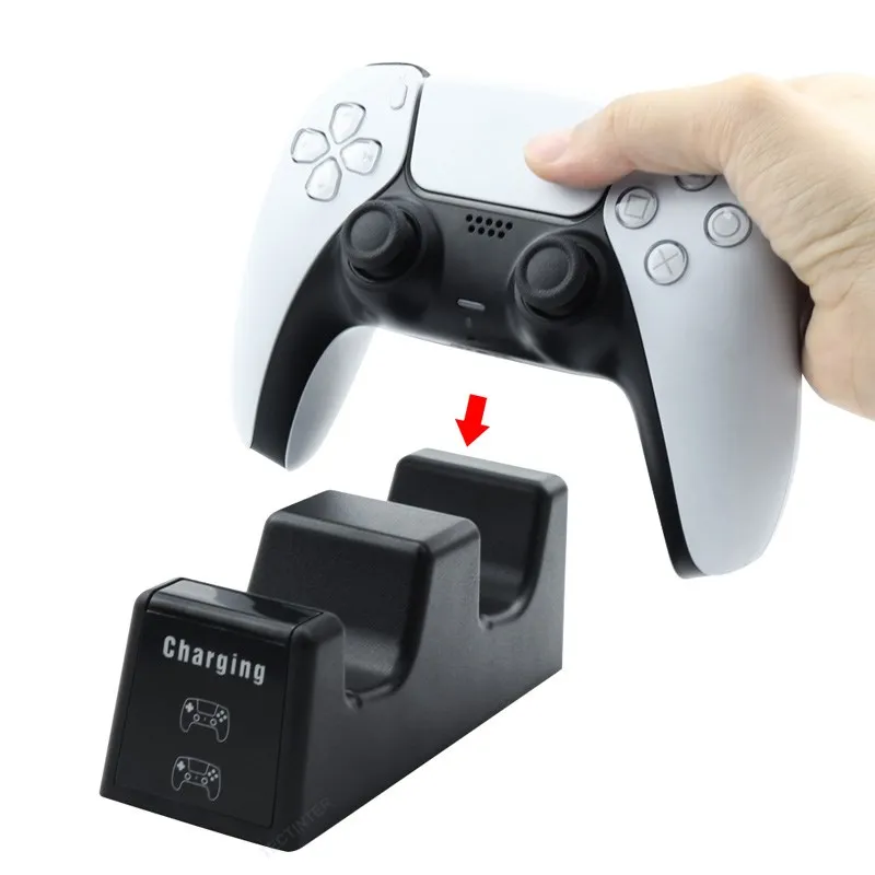 Dual Fast Charger for PS5 Wireless Controller Type-C USB Charging Cradle Dock Station for Sony PlayStation5 Joystick Gamepad