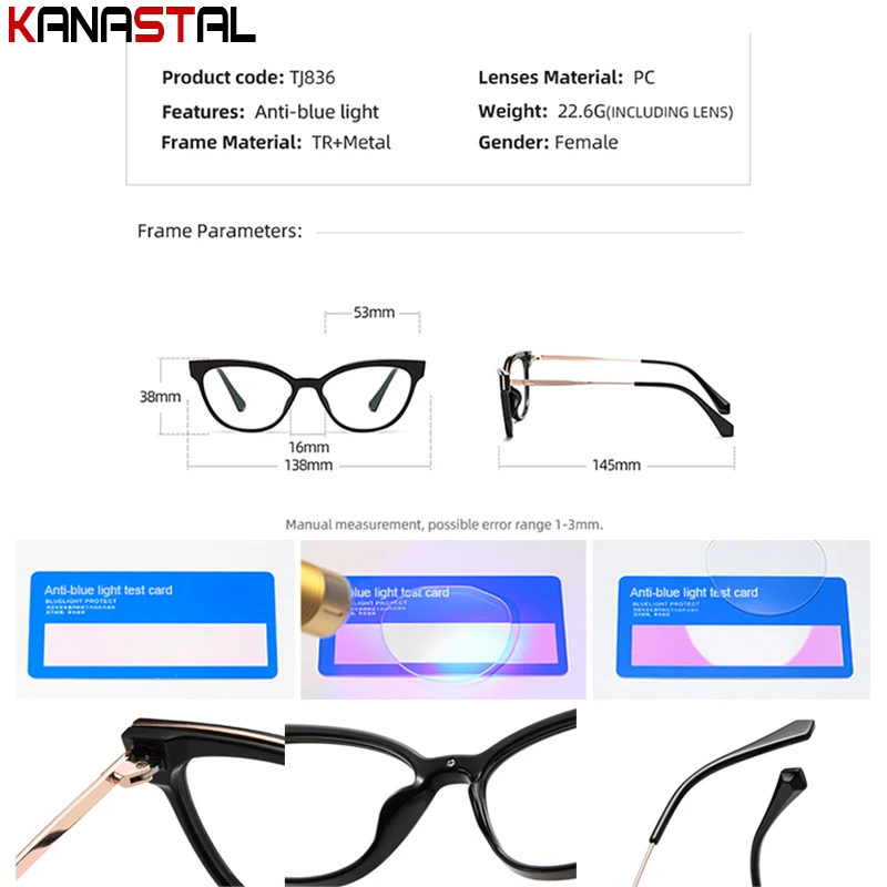 Очки для чтения женские оптические аксессуары близорукости TR90 кошачий глаз