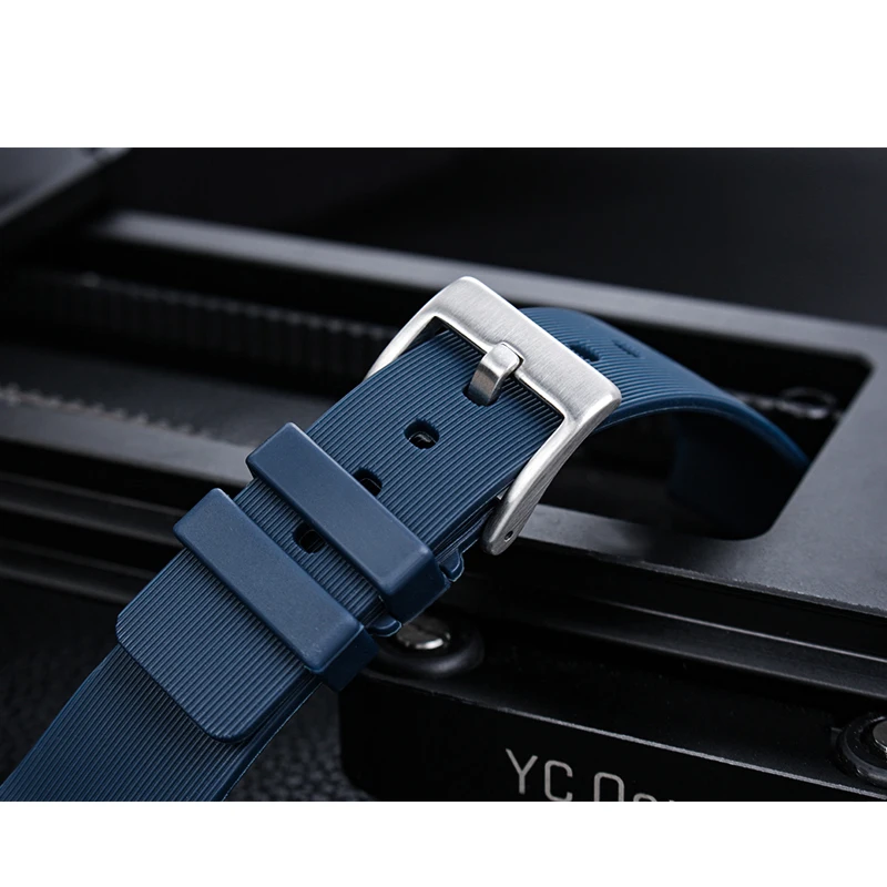 Rubber Watch Strap for Cartier Sandoz Santos 100 Series Men's Women's Silicone  Watchband black brown blue color belt 20mm 23mm