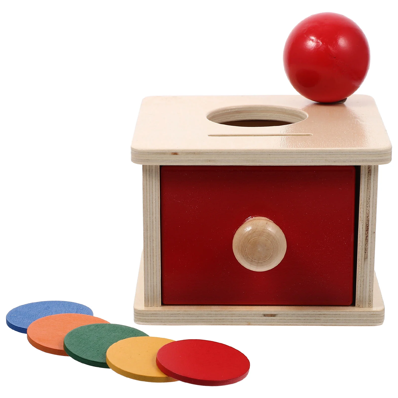 

Детские спортивные игрушки Монтессори, Обучающие монеты, Детская обучающая коробка, шарик-капля 12x12x см, детская игрушка из дерева