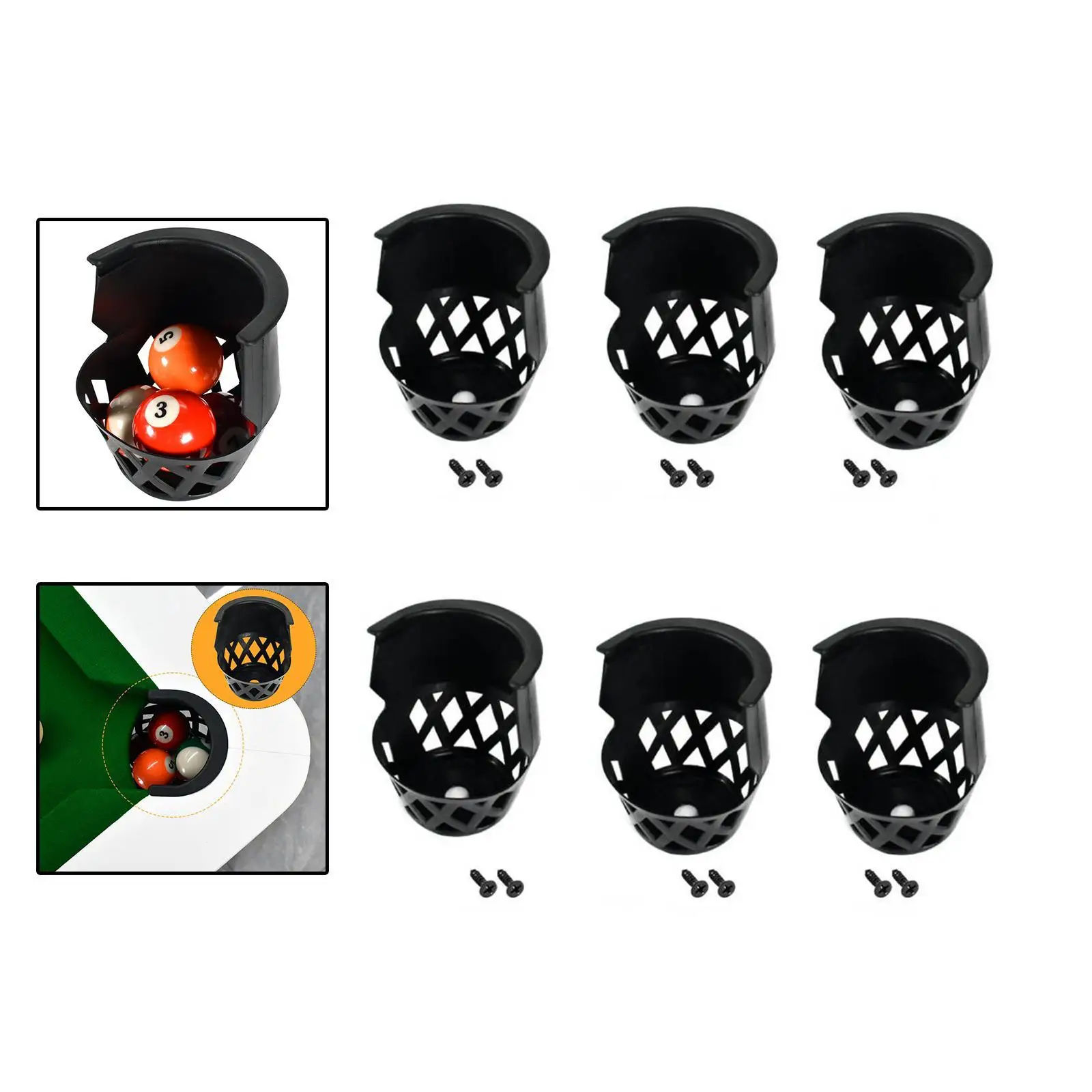 6 шт. карманы для бильярдного стола бильярда веб-карман хранения шара тренировок