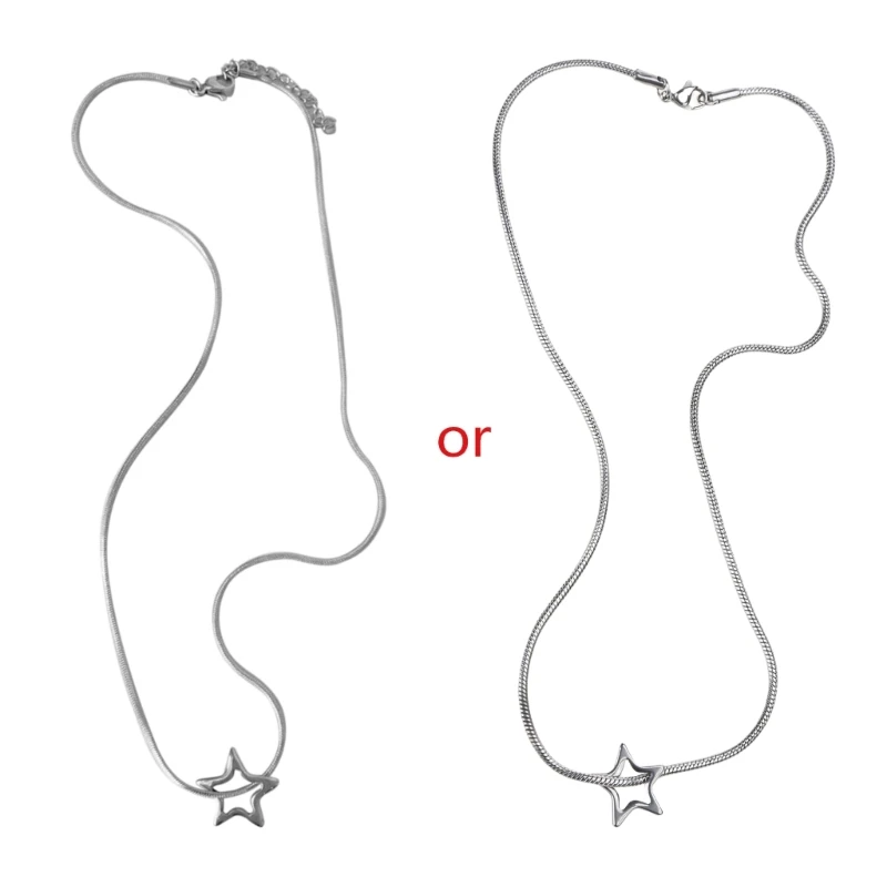 

Pendant Choker Y2k Jewelry Necklaces Steel Pentagram Choker