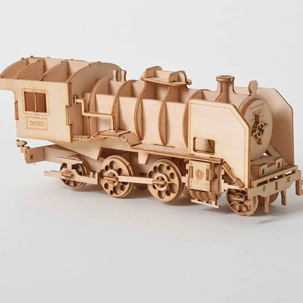 

3D Wooden Puzzle Puzzles Woodtrain Car Adults Kit Boat Toy Model Kids Gift Assembly Diy Toys Sailboat Teens Mechanical Child