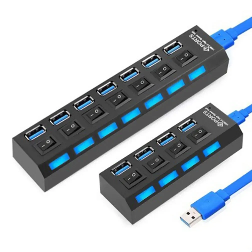 

3.0 HUB 3 0 HUB Multi USB Splitter 4/7 Port Expander Multiple USB 3.0 Hab Power Adapter USB3.0 Hub with Switch For PC Home