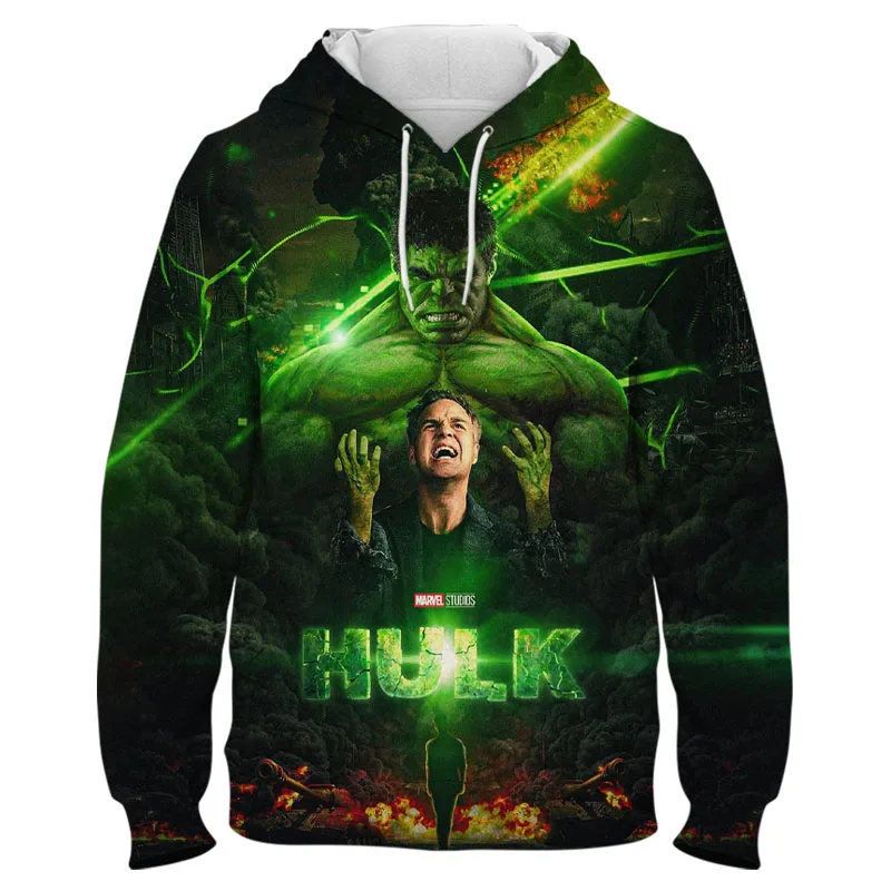 

Новинка 2022, мужская толстовка с капюшоном Marvel, 3D голубой баннер, толстовка с мультяшным принтом Халка и Диснея