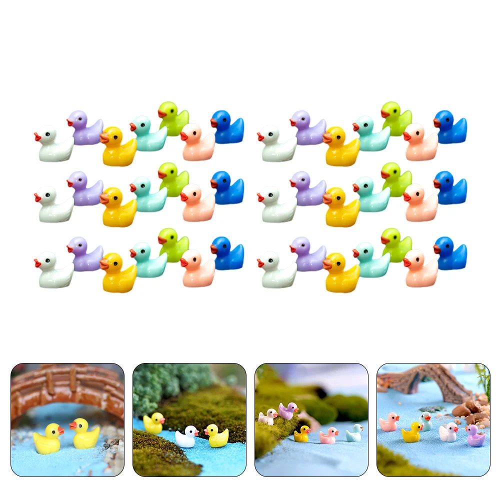 

Duck Mini Decoration Miniature Resin Ducks Ornament Micro Charmstiny Vehicle Mounted Landscape Figurines Figurine Caryellow