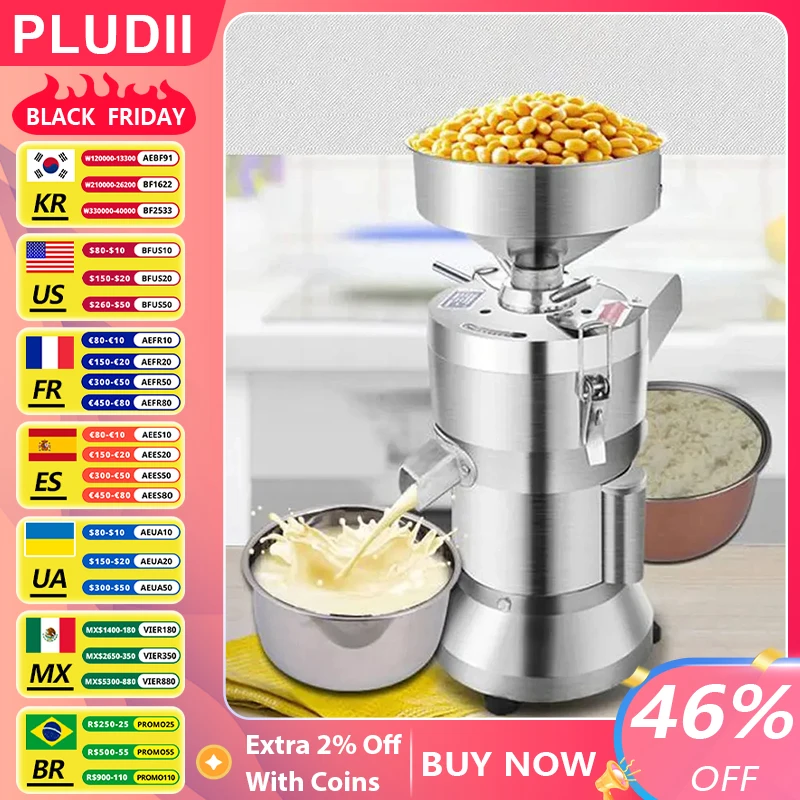 

Commercial Tofu Processing Machinery Soy Milk Pulp Residue Separation Machine Soybean Milk Maker Soybean Grinding Machine