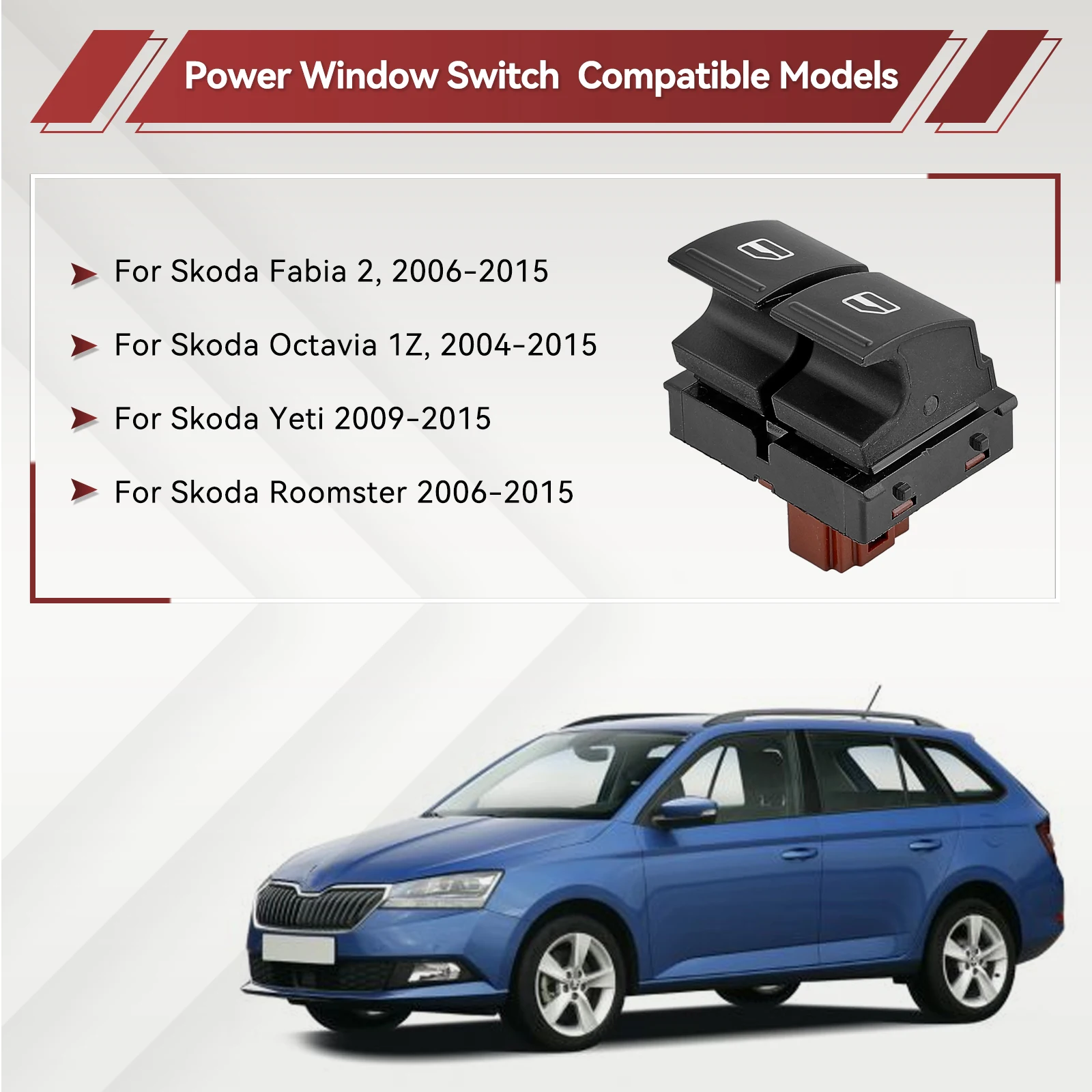 Электронная кнопка главного управления окном со стороны автомобиля для SKODA YETI FABIA