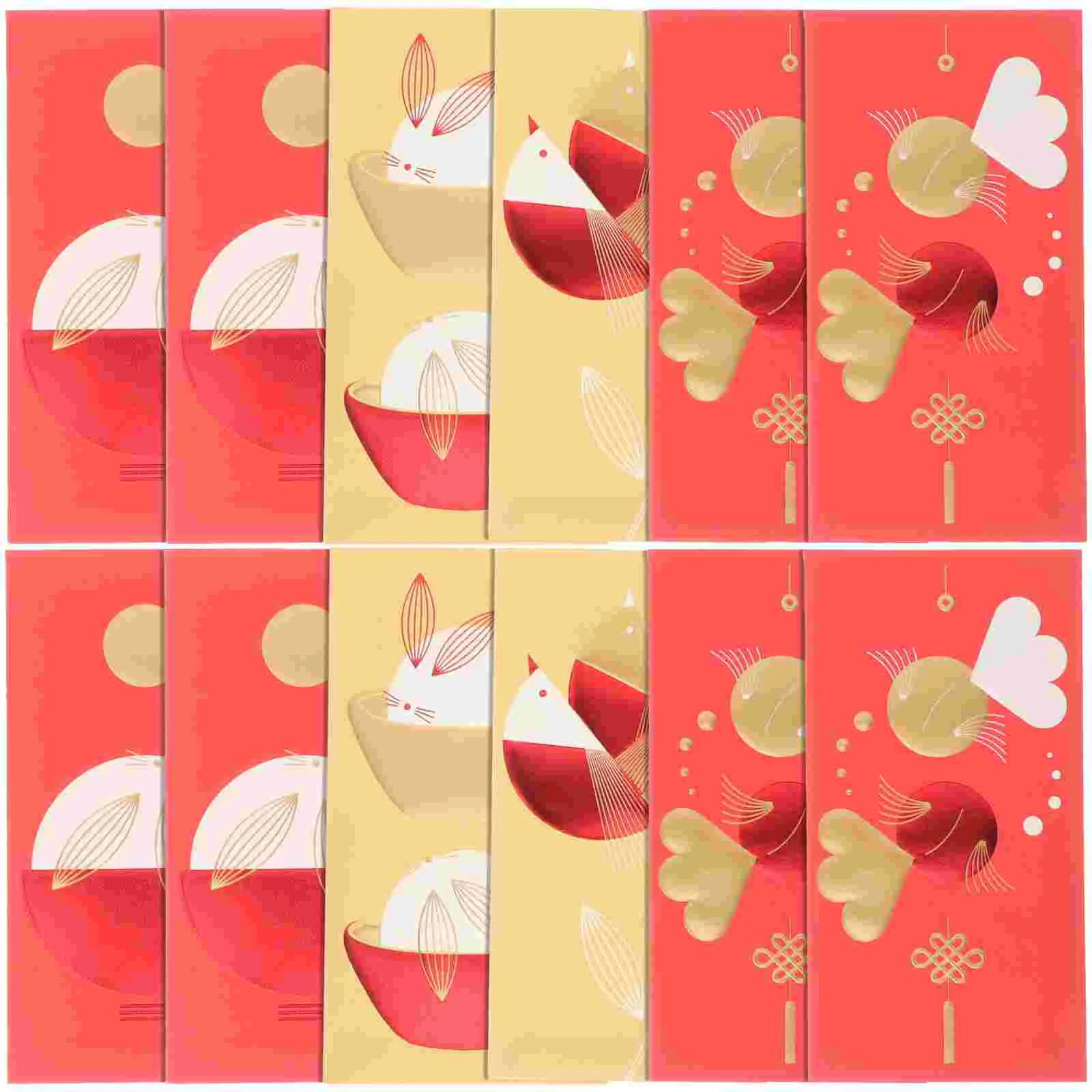 

12pcs Festival Envelopes 2023 Red Envelopes Small Envelopes for