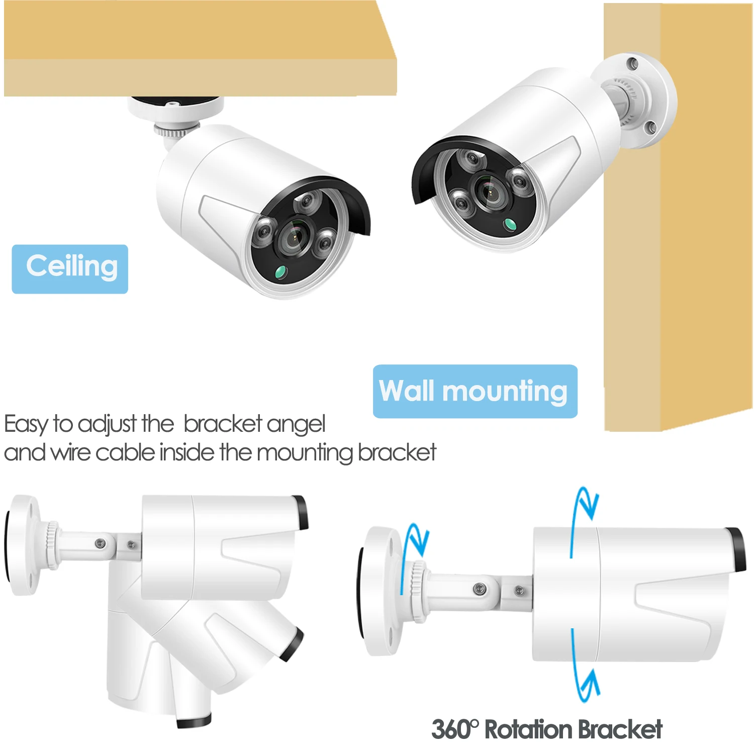 Скидка Система видеонаблюдения H.265 + 8 каналов, 4 МП, PoE, NVR, P2P, ИК IP66