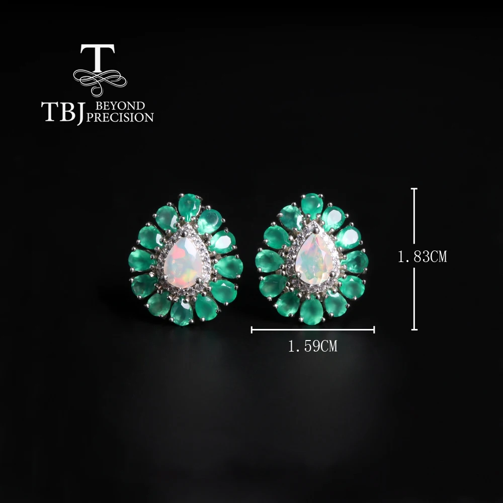 Роскошные серьги в форме груши с разноцветными драгоценными камнями из