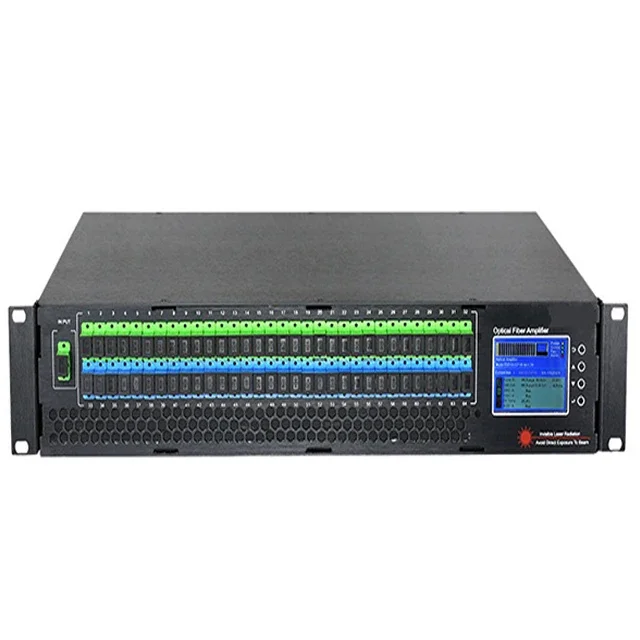 8 16 32 64 Порт 2U EDFA WDM 19 дБм ~ 23 Er/Yb FTTH CATV волоконно-оптический усилитель EYDFA