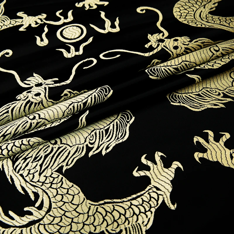 Animal dragon brocade jacquard pattern fabrics material for sewing cheongsam and kimono stitching clothing fabric images - 6