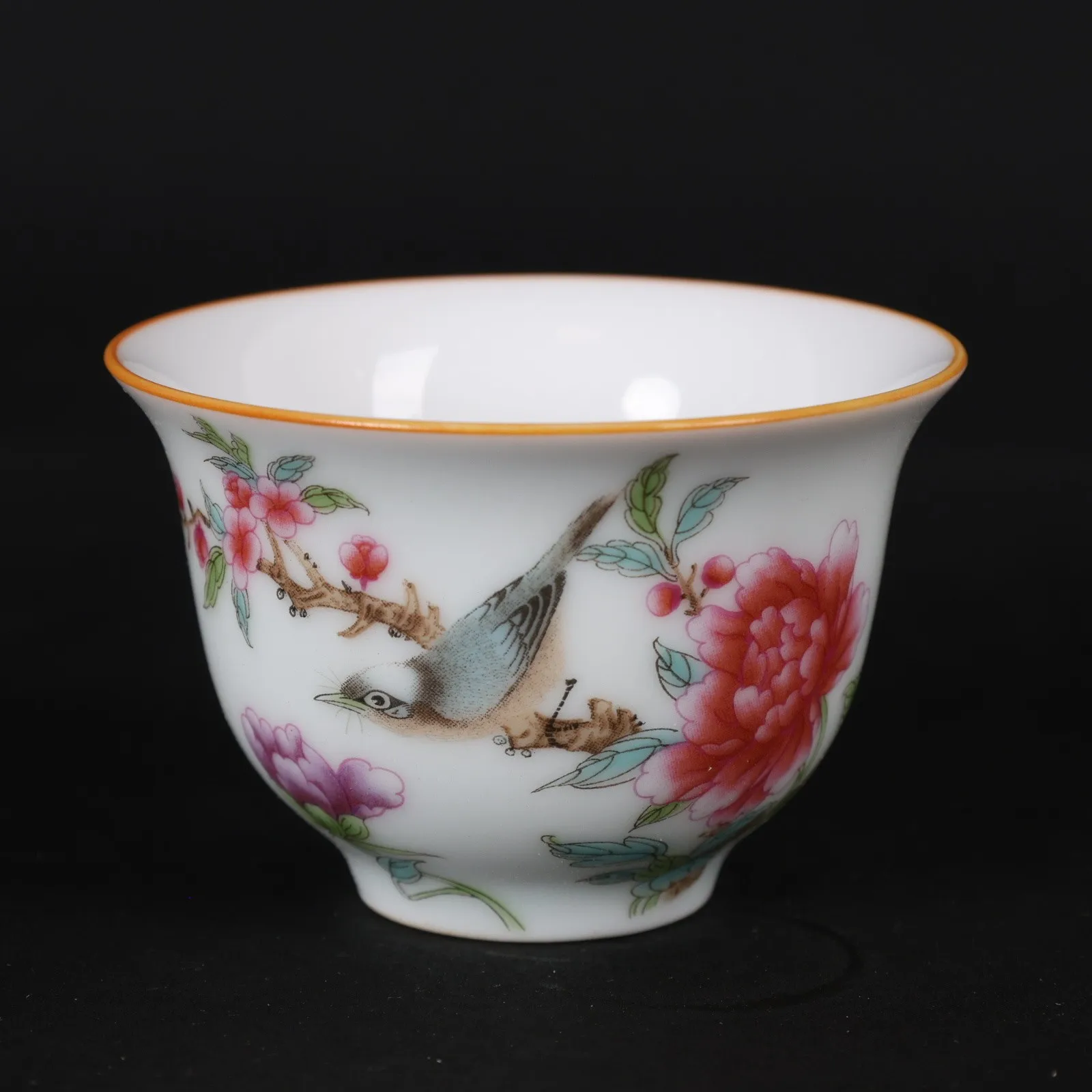 Керамическая чайная чашка Цзиндэчжэнь китайская церемония ручная роспись цветы