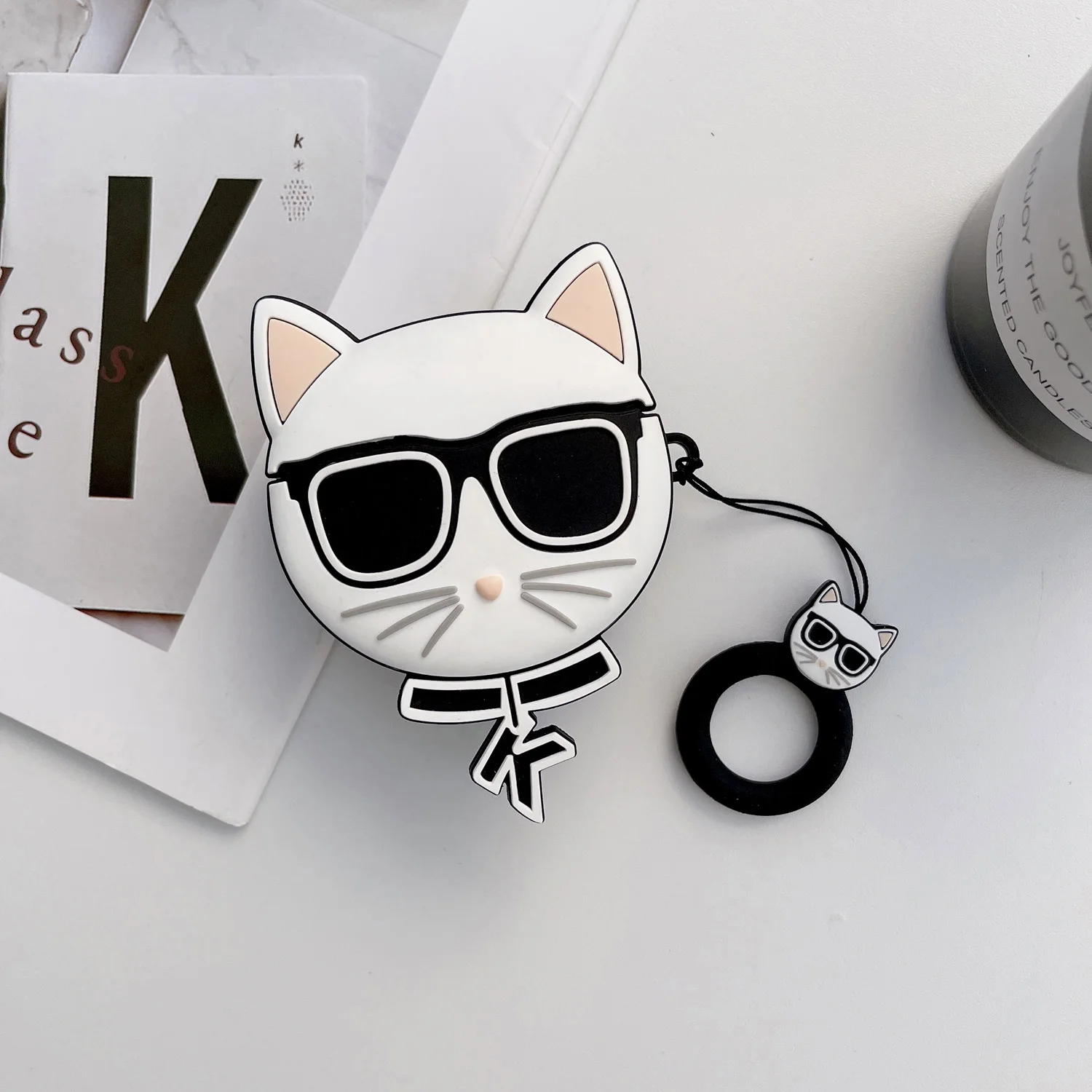Чехол для Airpods 3 Модный 3D чехол солнцезащитных очков Carl Cat pro 2 1 беспроводной