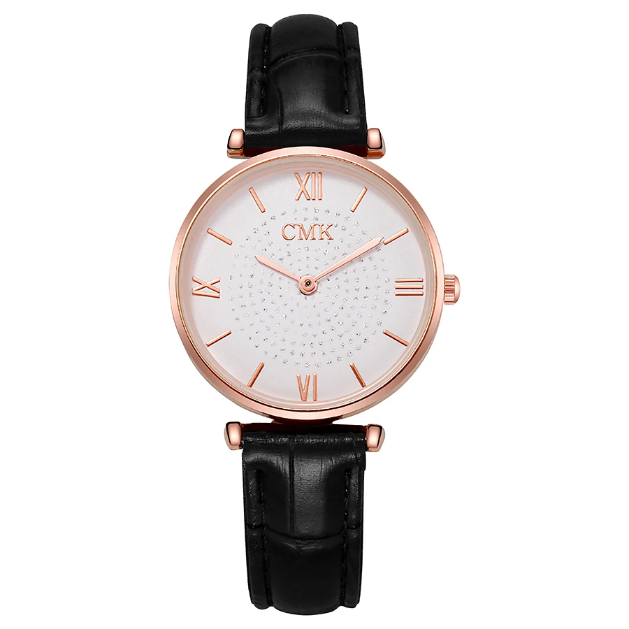 

Niche style popular fashion women's watch Leather quartz watch