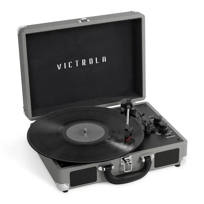 

Victrola Journey Bluetooth Suitcase Record Player with 3-speed Turntable, Portable Design with Easy-carry Handle