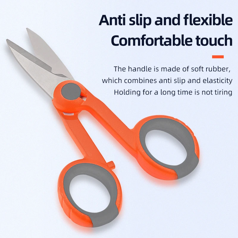 Burboro Stainless Steel Scissors Fiber Optic Cutter FTTH Scissors Tools Kavlar Sharp Scissors