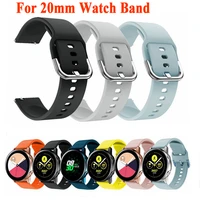 silicone 20mm band strap for samsung galaxy watch active23 41 smartwatch wristband huawei honor magic2 gt3 42mm gt2 gt 2 42mm