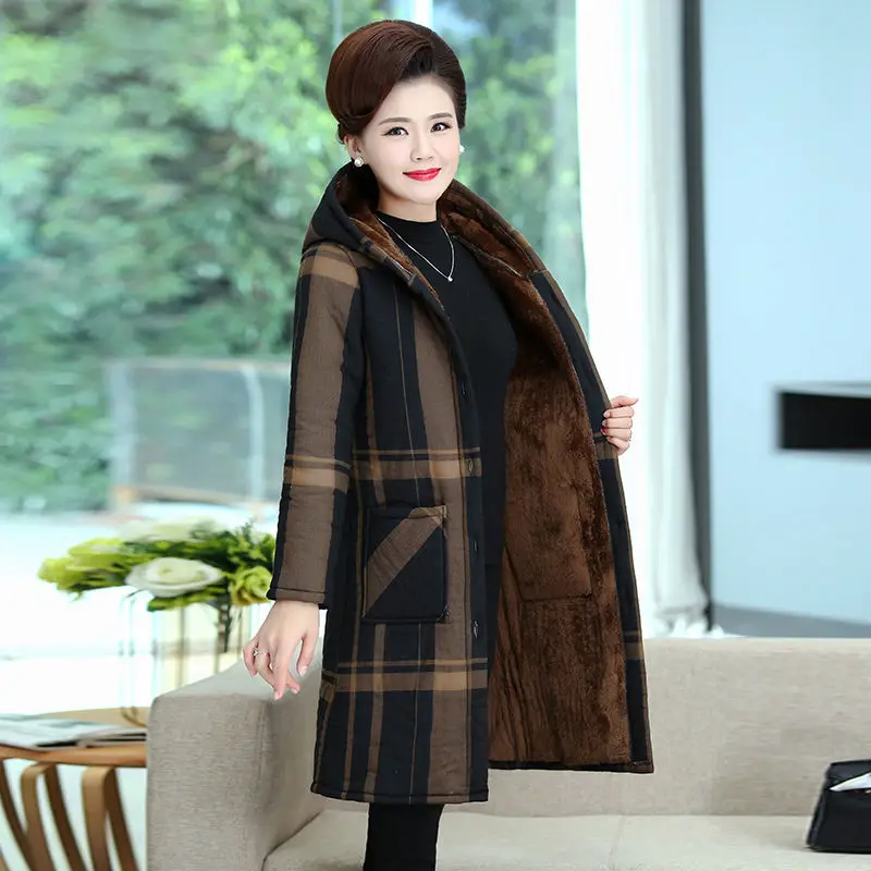 Corduroy Winter Coat Women Puffer Jacket Winter New Korean Style Long Ladies Over-the-knee Cotton Padded Jacket Keep Warm