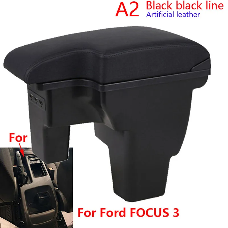 

Для Ford FOCUS 3, подлокотник для Ford Focus III MK3, автомобильный подлокотник, автомобильные аксессуары, ящик для хранения, детали интерьера, детали для модернизации