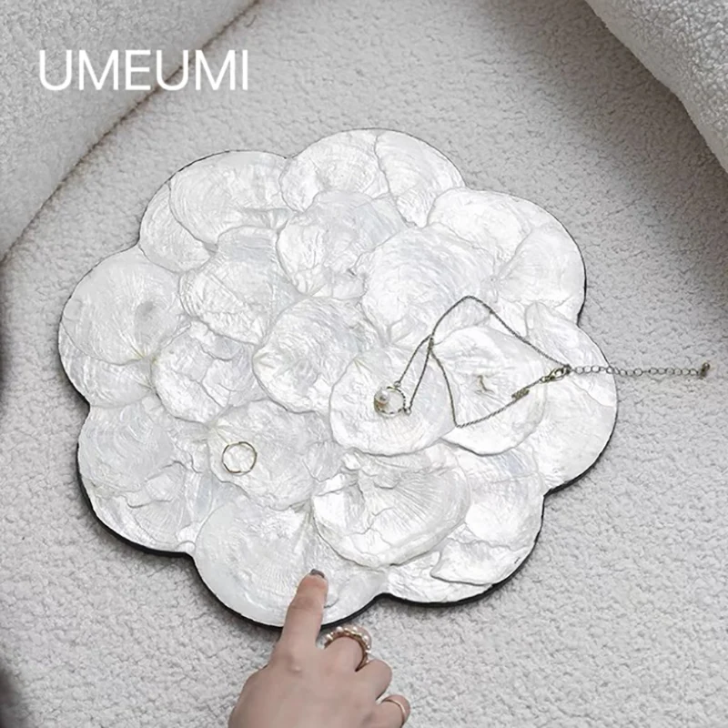 

UMEUMI Northern Europe Light luxury shell placemat handmade insulation pad creative lace decorative placemat XIAOHONGSHU INS