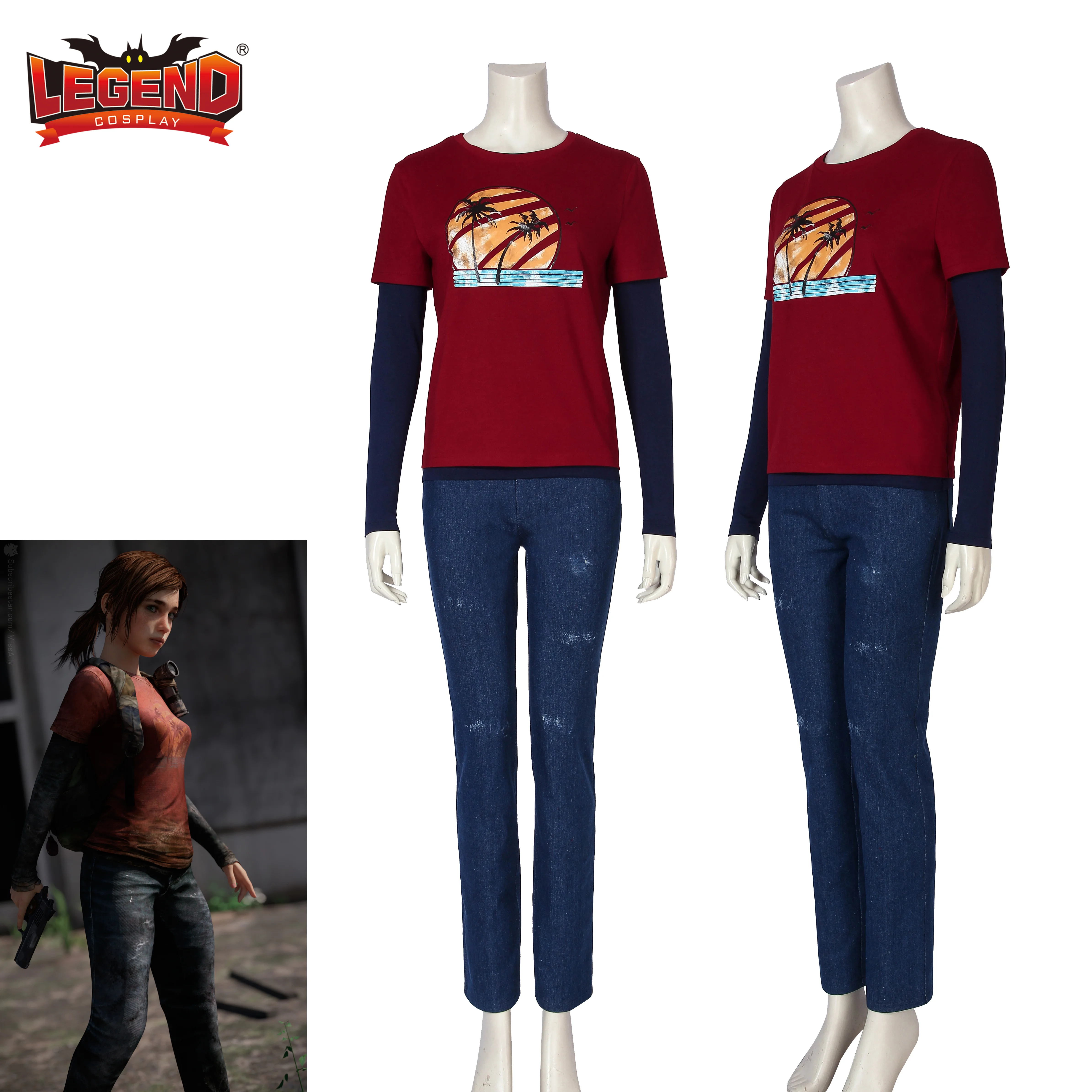 

Женский костюм из футболки и брюк с 3D-принтом