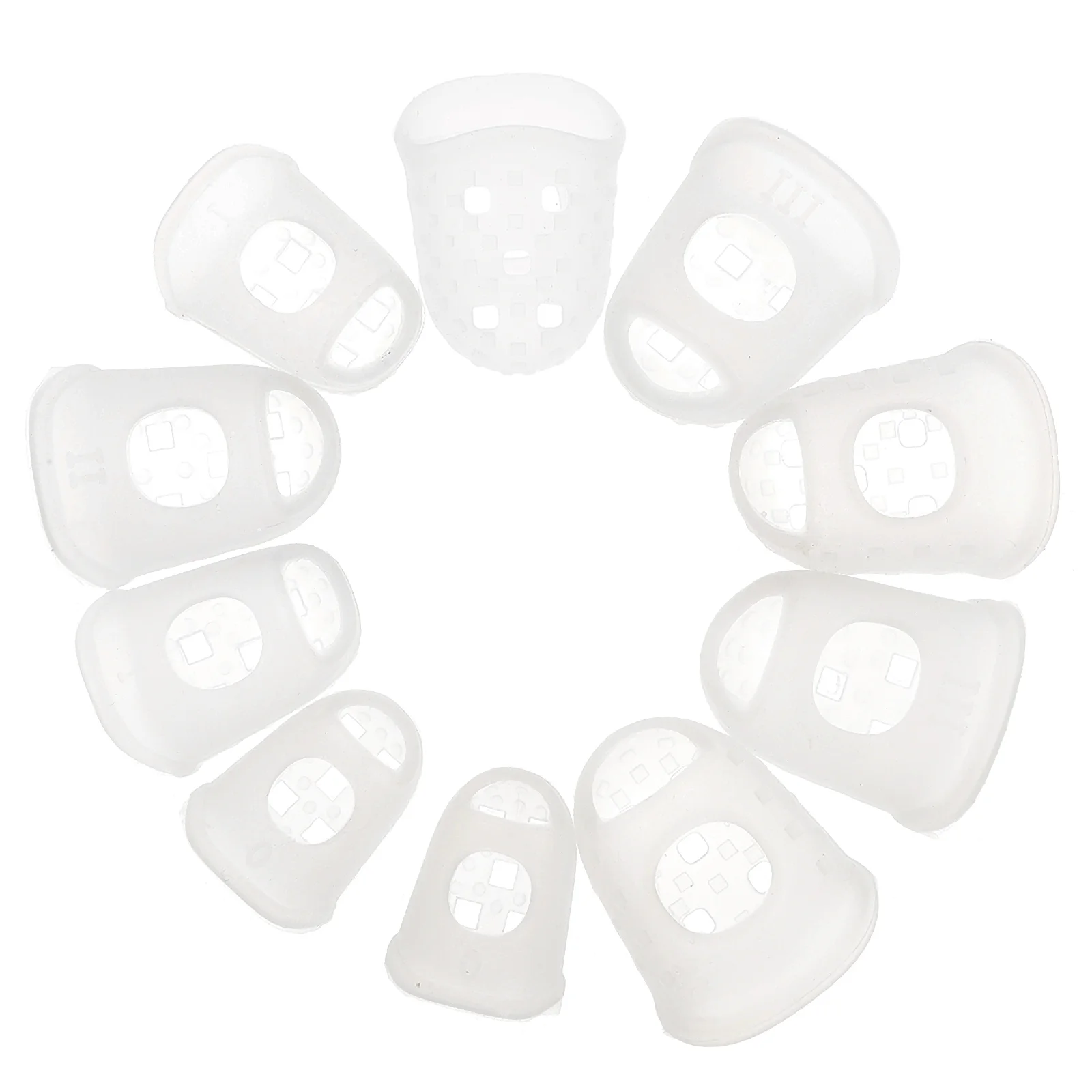 

10pcs Finger Cots Non-slip Practical Finger Caps Fingertip Cover for Crafters