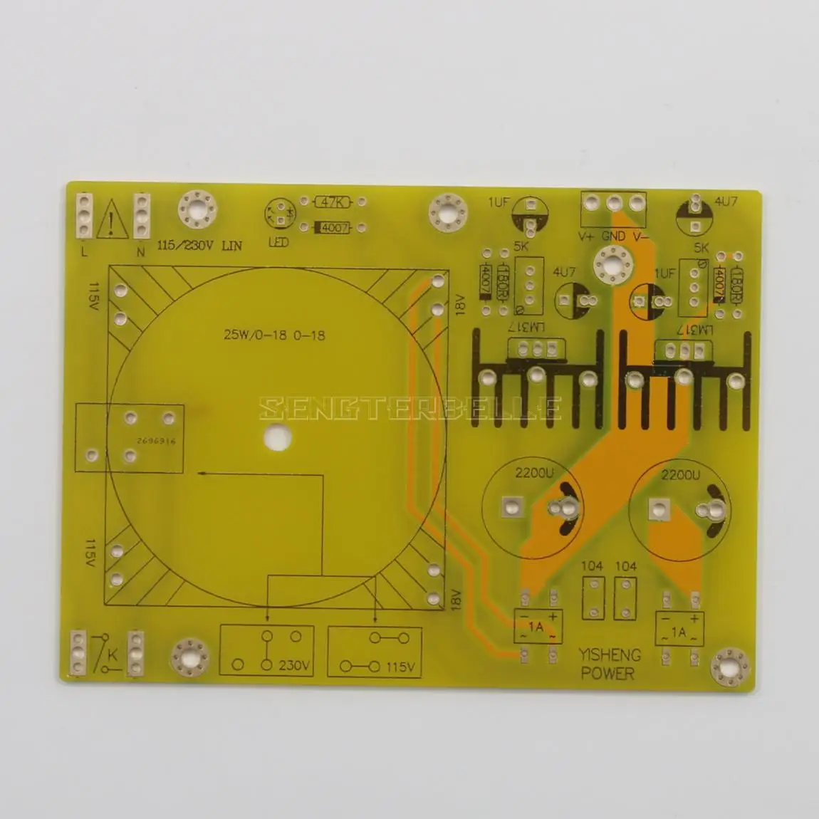 LM317 Regulated Power Supply Board PCB Can Be Installed With Talema Transformer